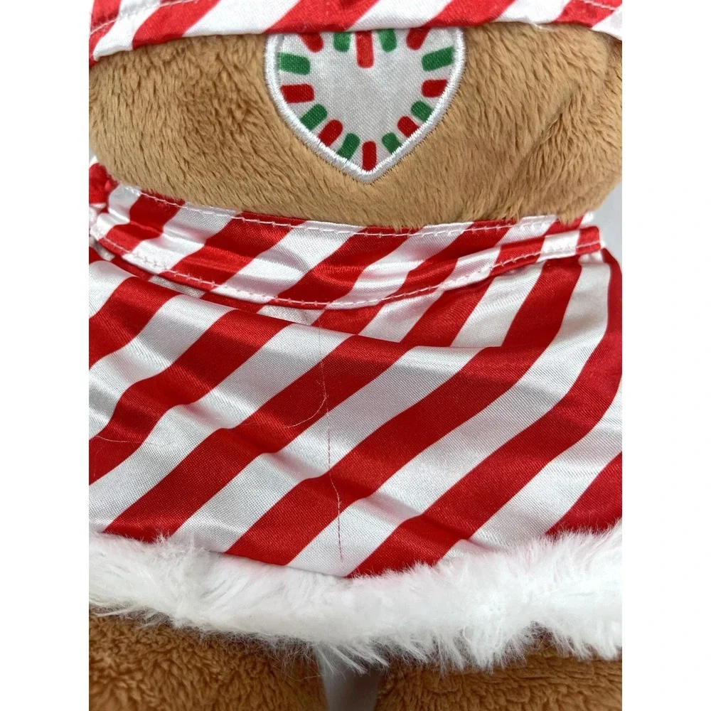 Build a Bear BAB Christmas Gingerbread Girl Plush Red Bow Clothes Hearts
